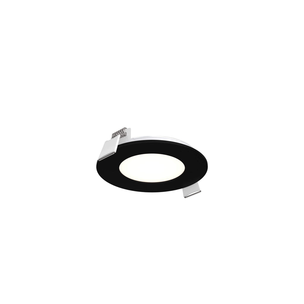 3 Inch Round Panel Light in Black