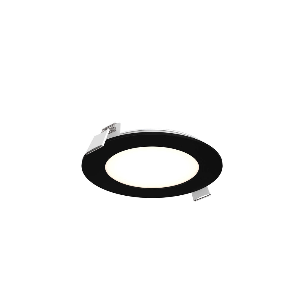 4 Inch Round Panel Light in Black