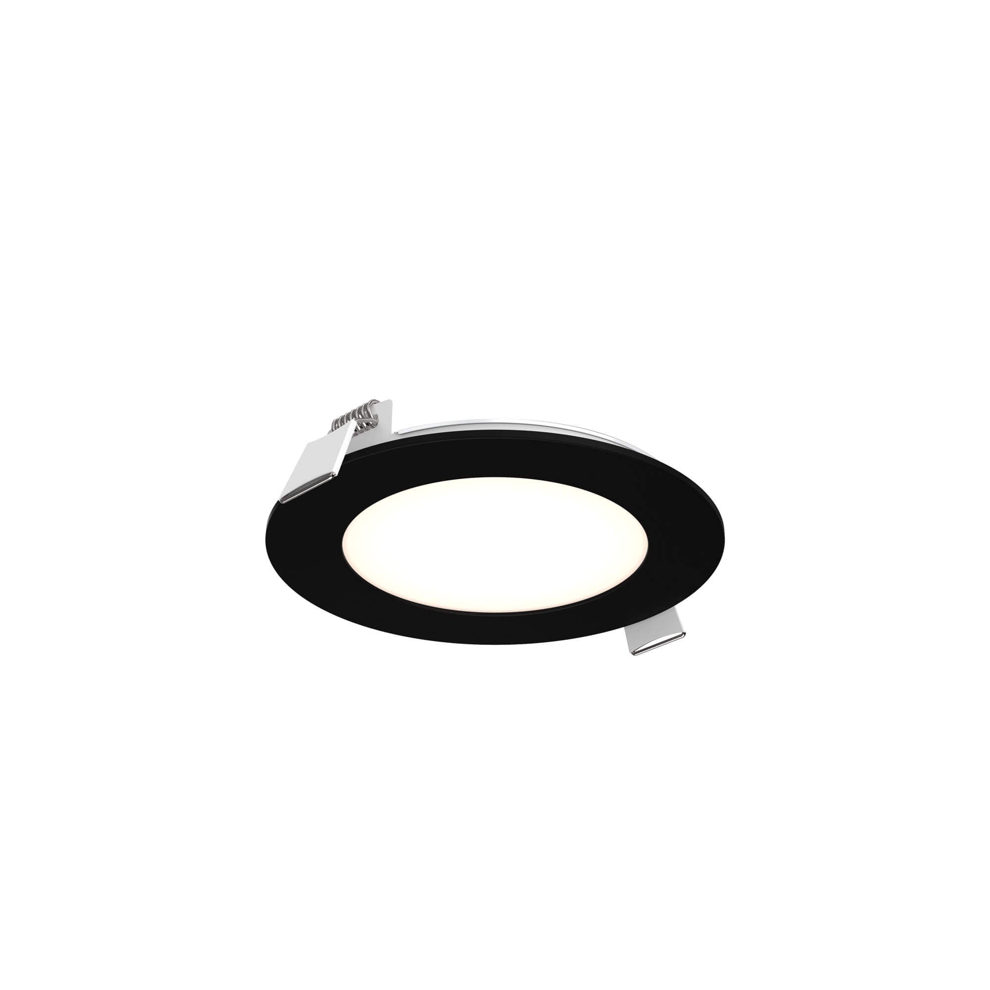 4 Inch Round Panel Light in Black