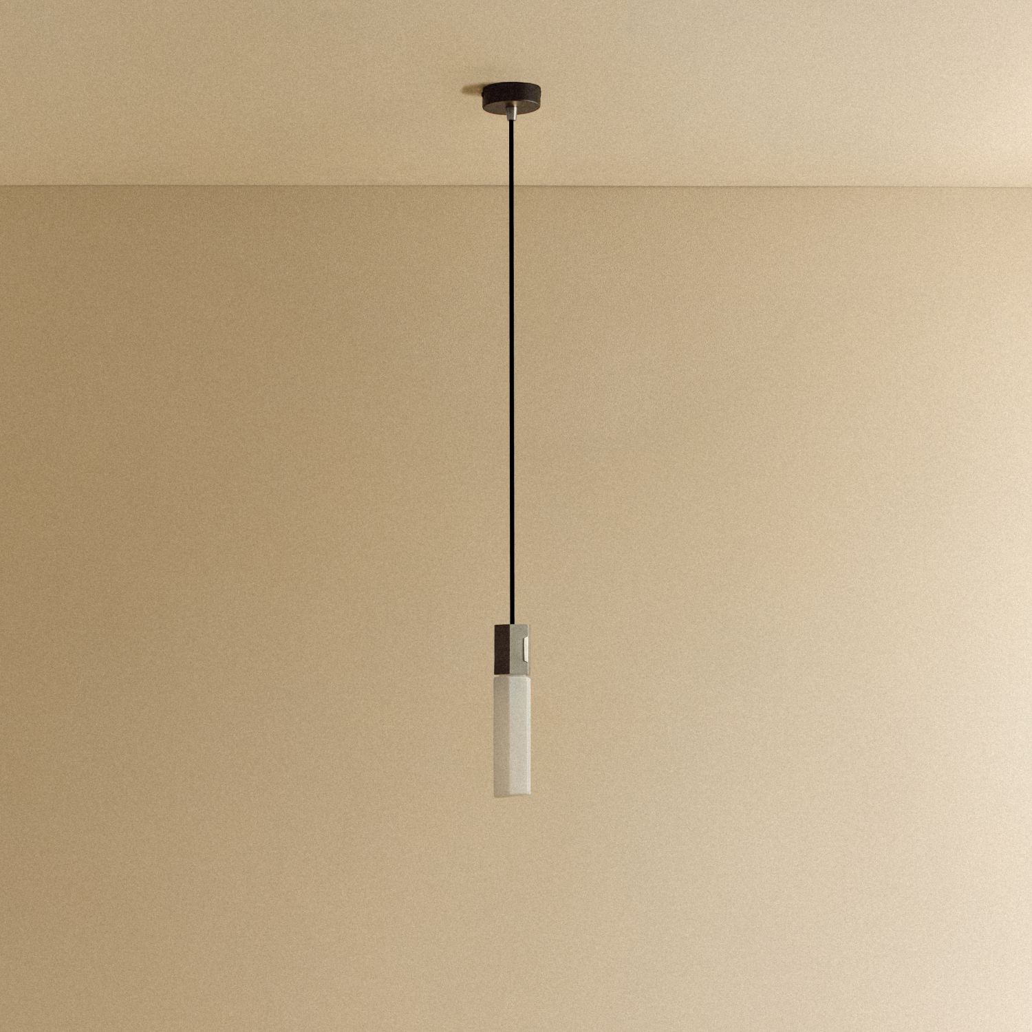 Basalt Single Pendant in Stainless Steel