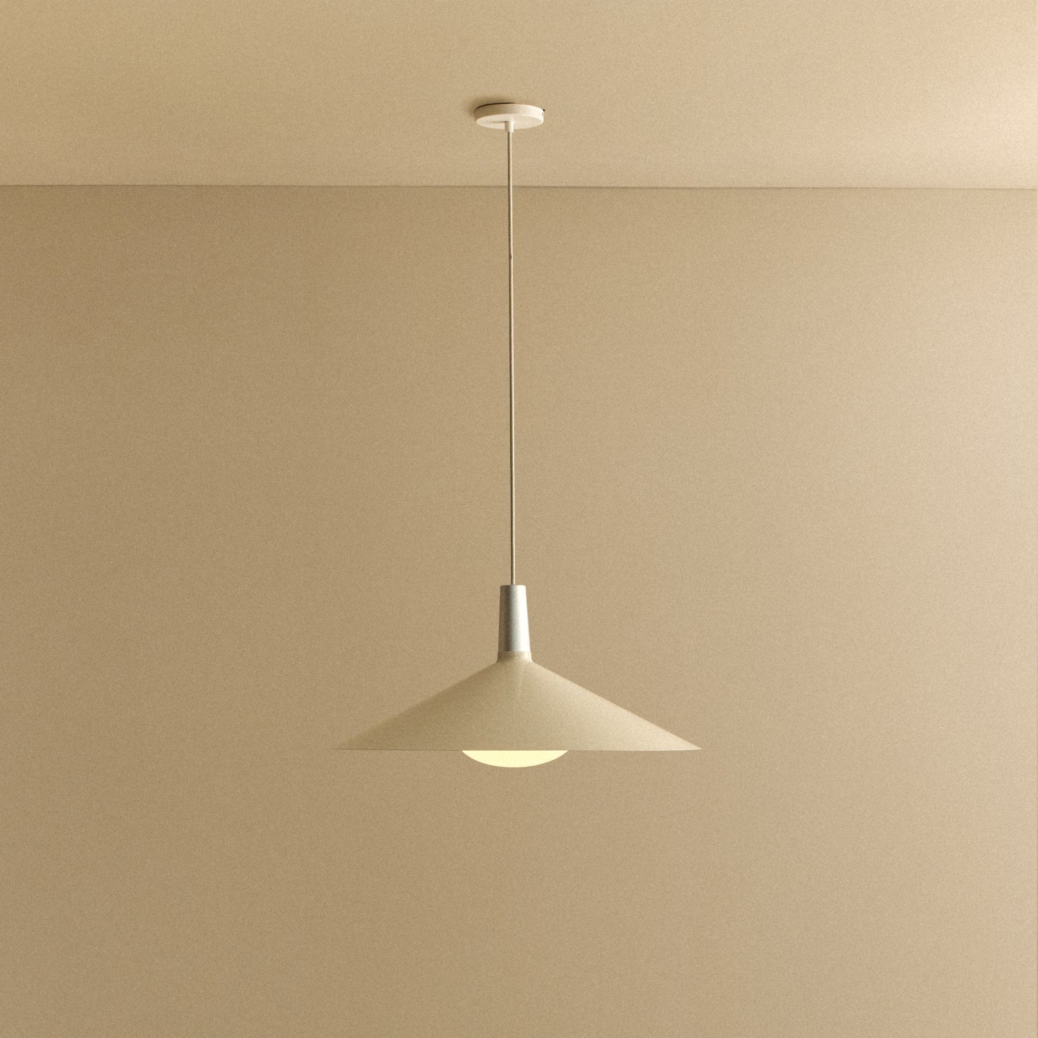 Bower Pendant Light Large in Oyster White + Oval II