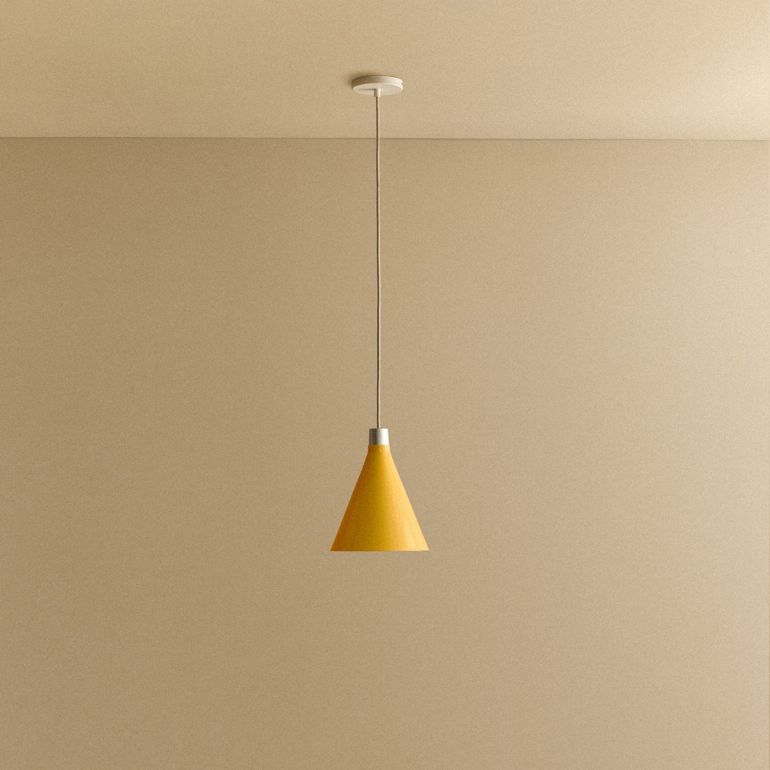 Bower Pendant Light Small in Yellow + Sphere III