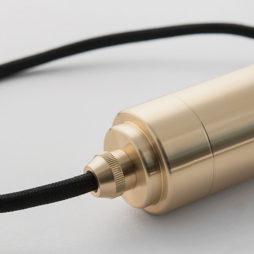 Oval Dim to Warm Plug-In Pendant in Brass