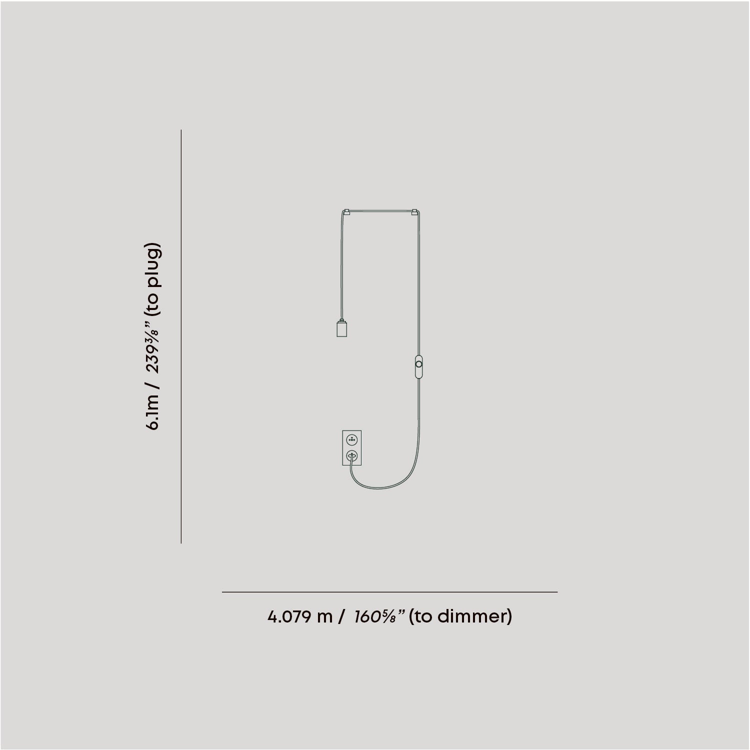 Oblo Plug-In Pendant in Graphite