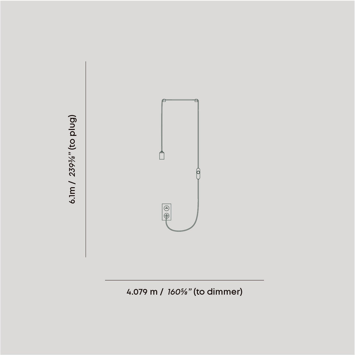 Gaia Plug-In Pendant in Graphite
