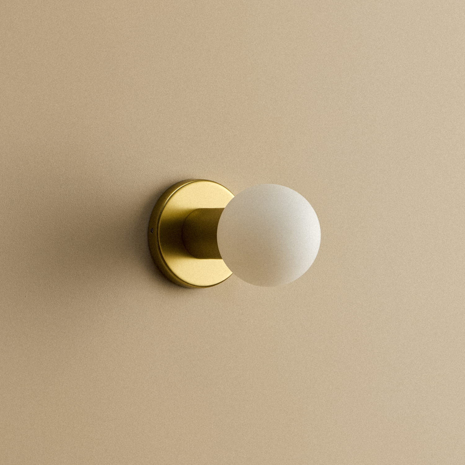 Lochan Wall Light in Brass + Sphere III