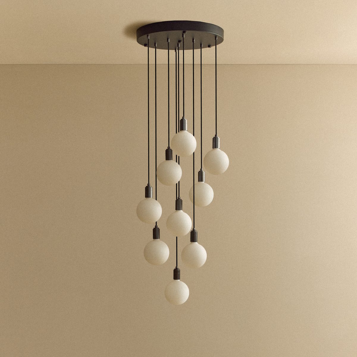 Nine Pendant in Graphite + Sphere IV