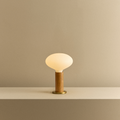Knuckle Table Lamp in Oak + Oval Dim to Warm