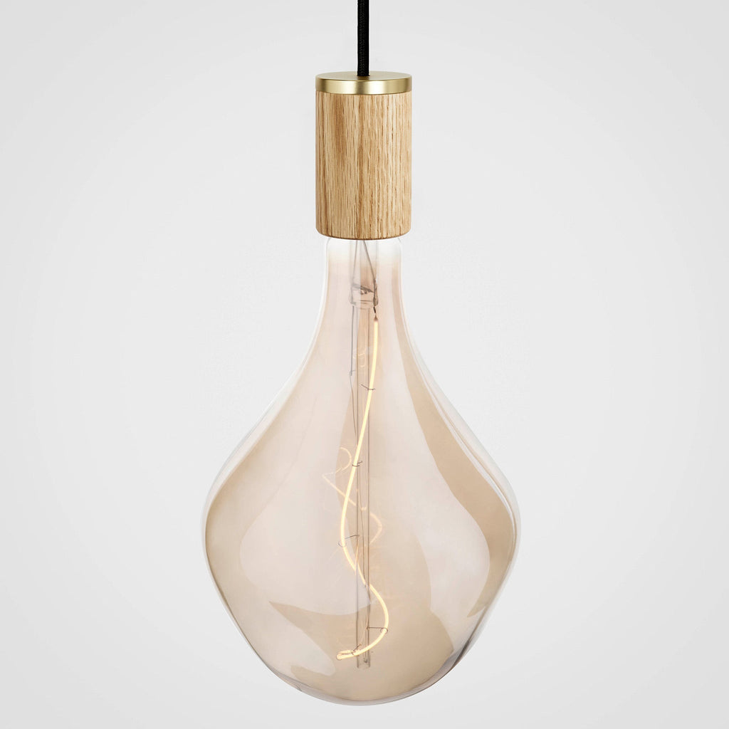 Nine Pendant in Oak + Voronoi II