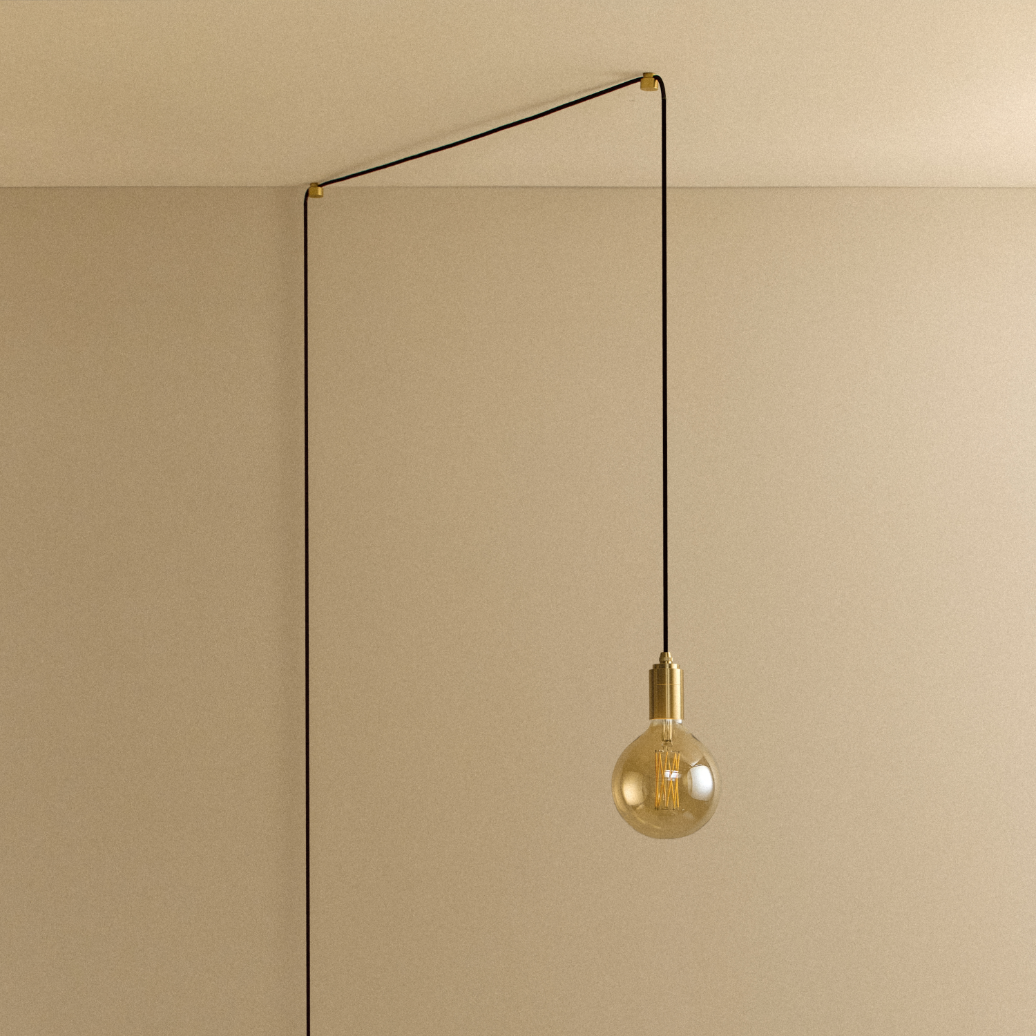 Gaia Plug-In Pendant in Brass
