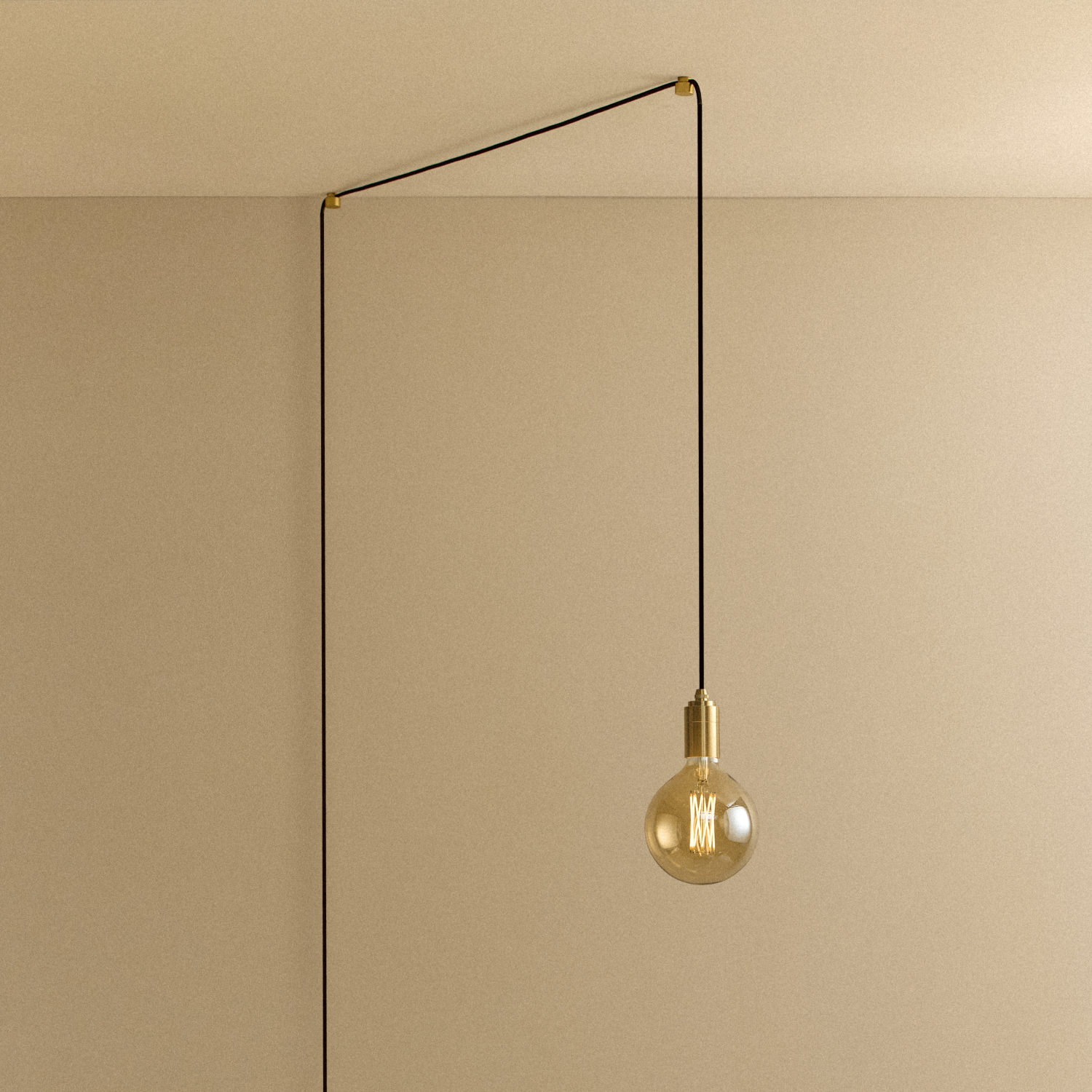 Gaia Plug-In Pendant in Brass