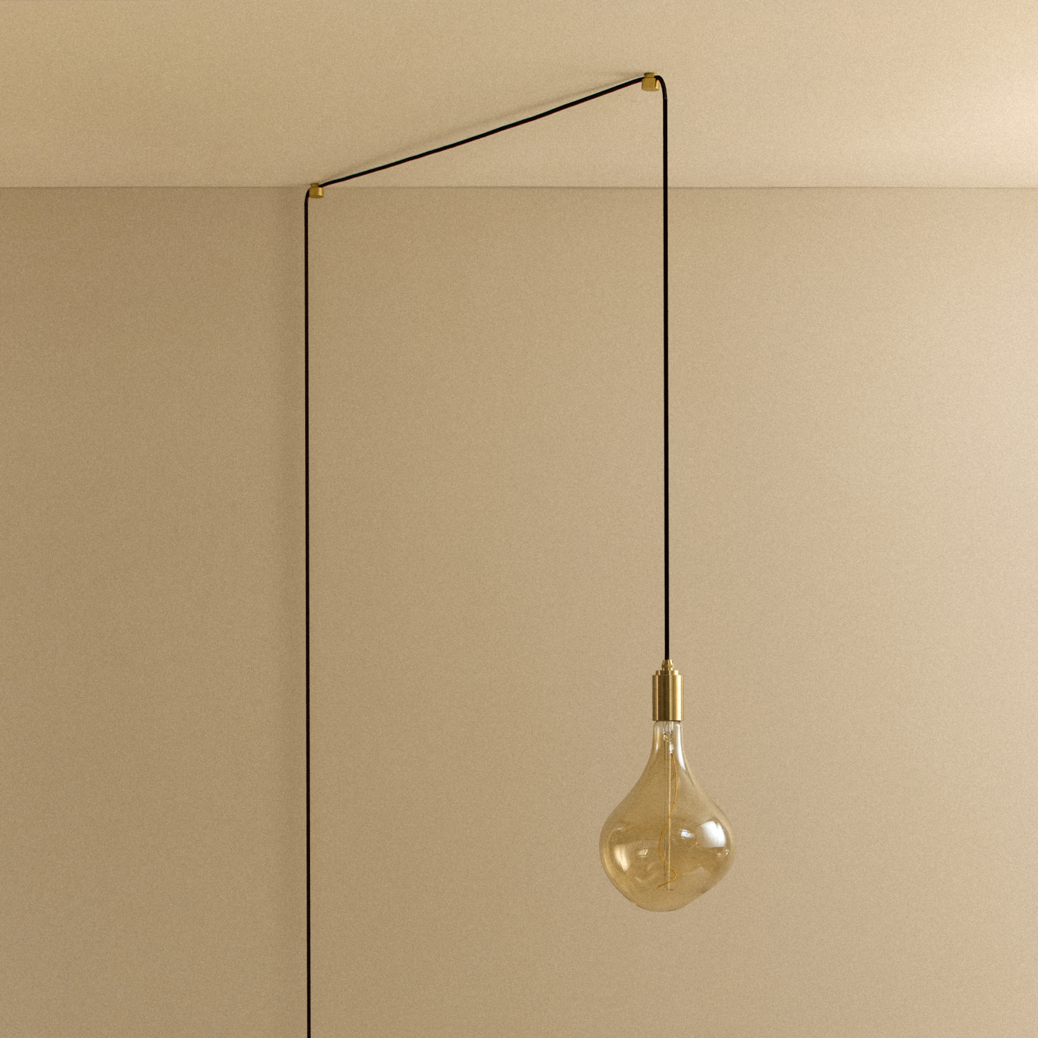 Voronoi II Plug-In Pendant in Brass