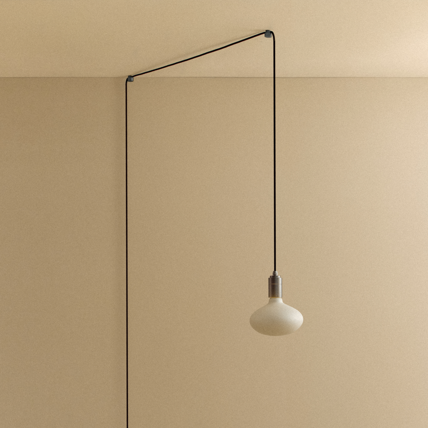 Oval Dim to Warm Plug-In Pendant in Graphite