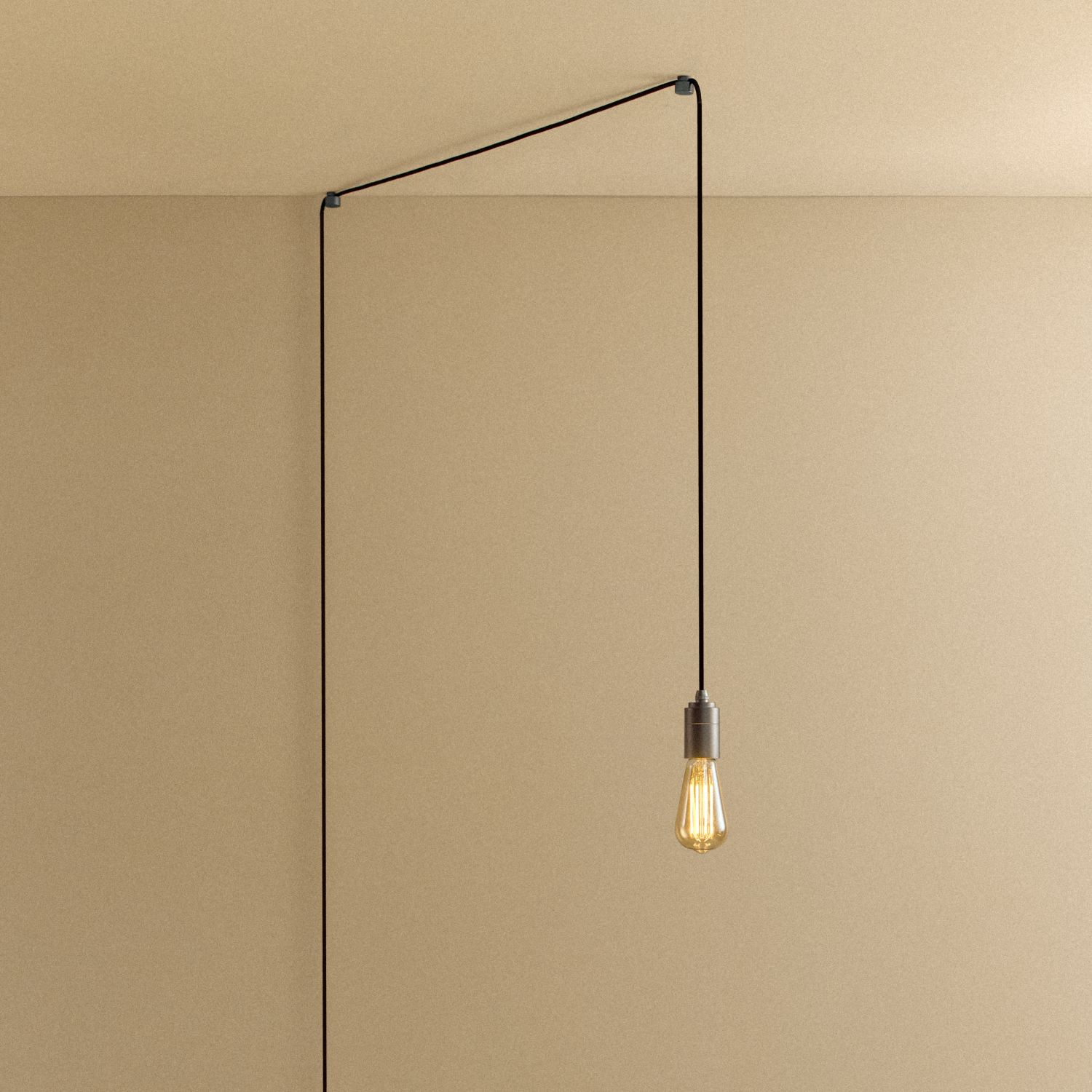 Squirrel Cage Plug-In Pendant in Graphite