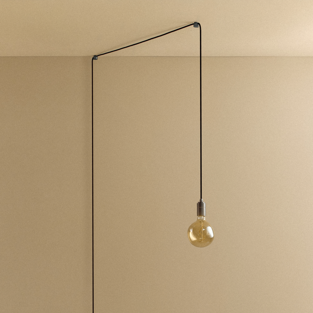 Voronoi I Plug-In Pendant in Graphite