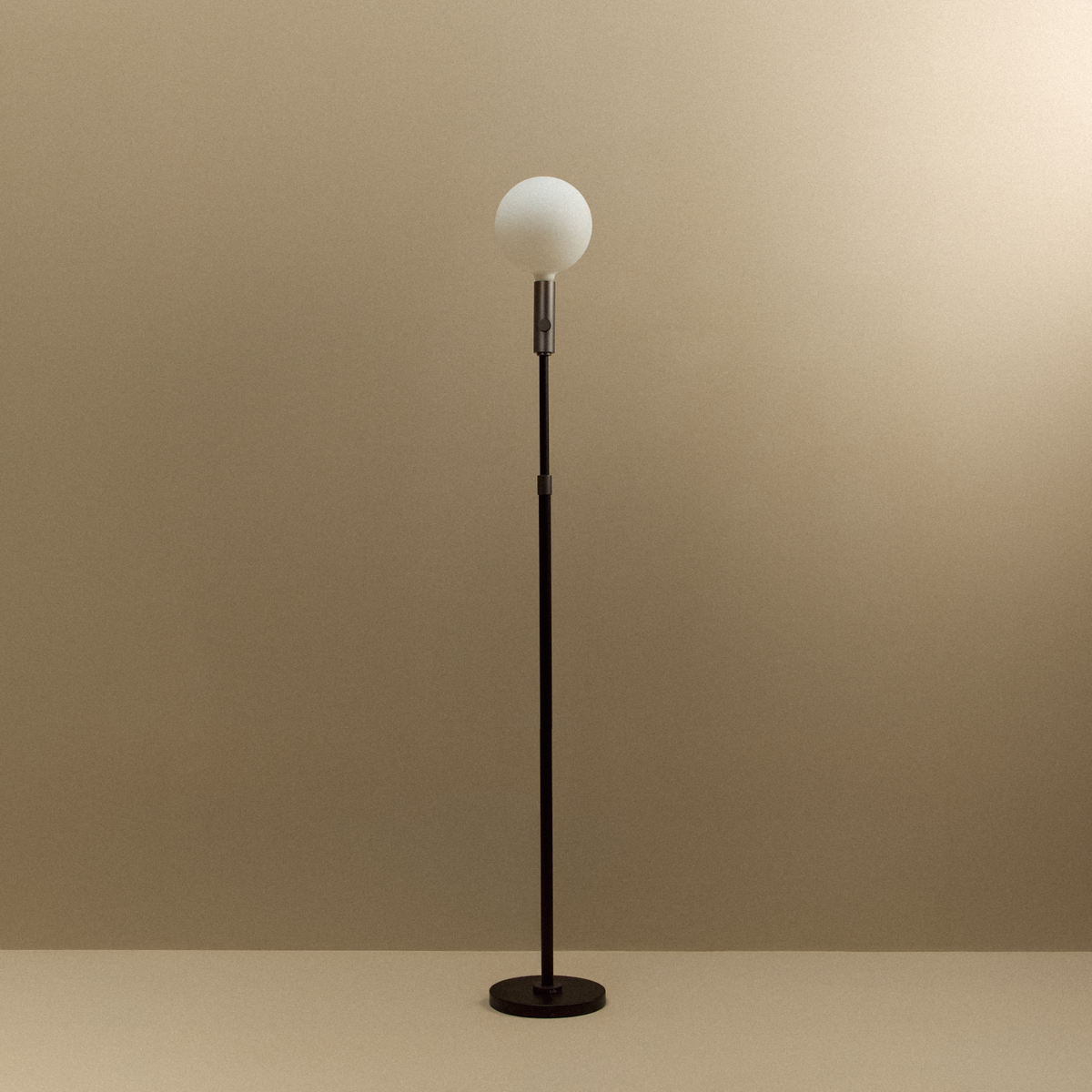 Poise Adjustable Floor Lamp in Graphite + Sphere V