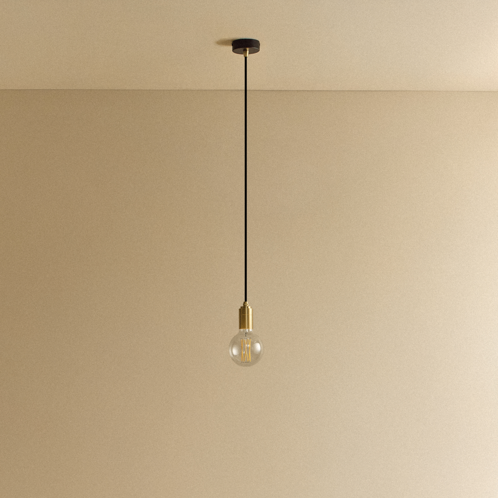 Elva Pendant Light Non-Tinted in Brass