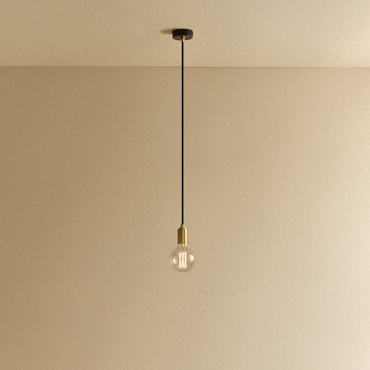 Elva Pendant Light Non-Tinted in Brass
