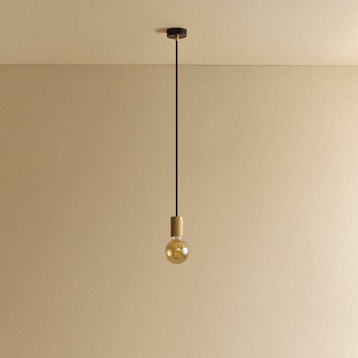 Elva Pendant Light Tinted in Oak
