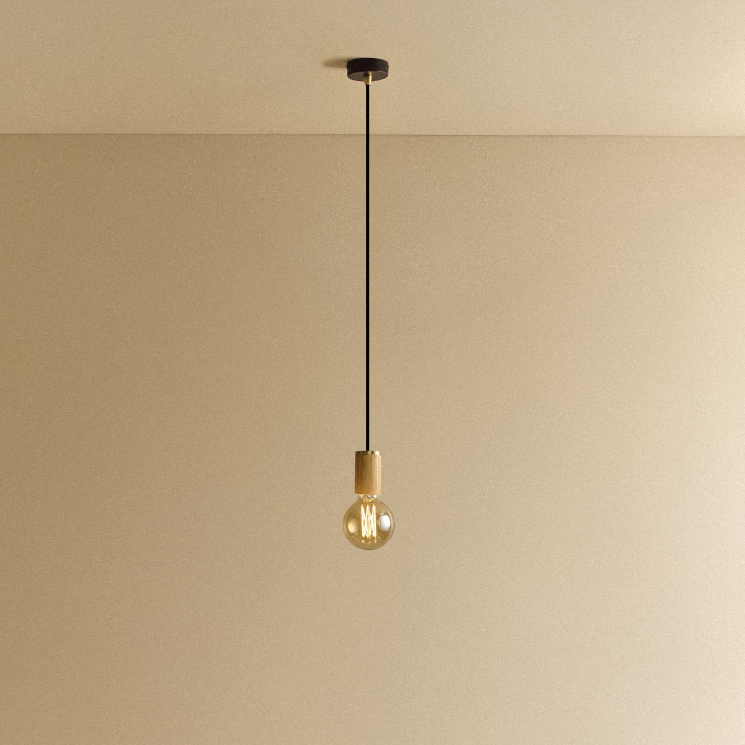 Elva Pendant Light Tinted in Oak