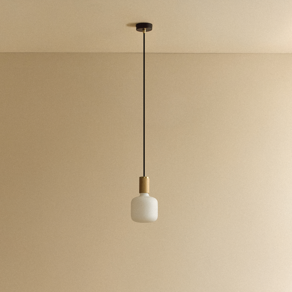 Oblo Pendant Light in Oak