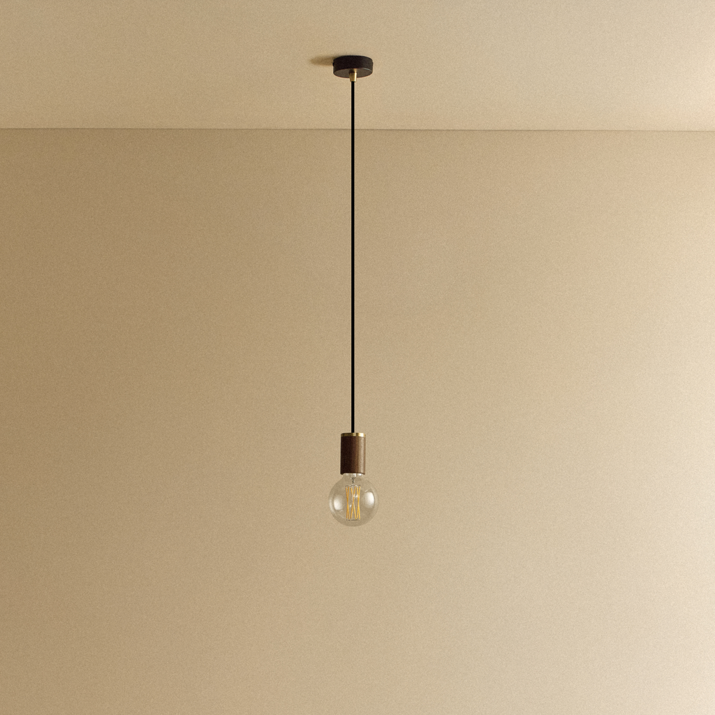 Elva Pendant Light Non-Tinted in Walnut