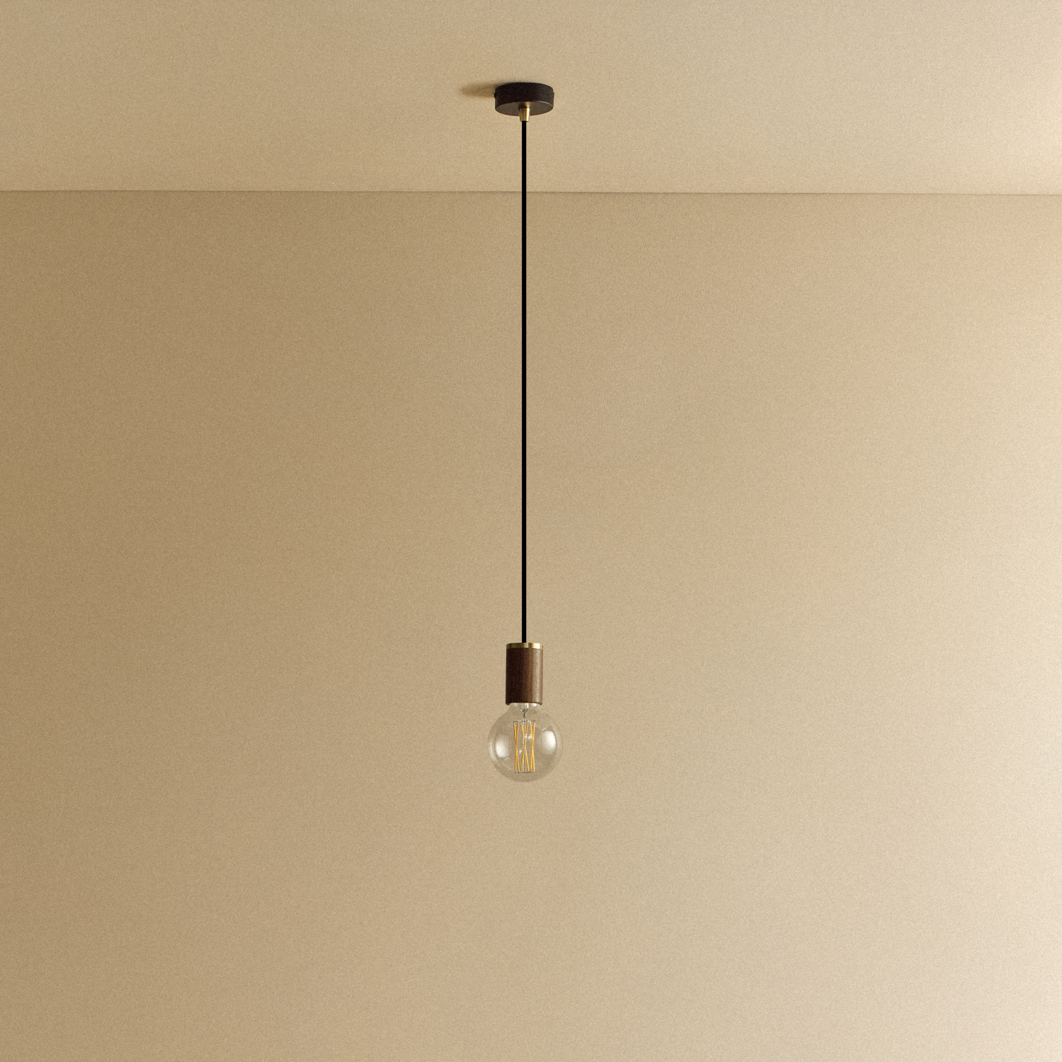Elva Pendant Light Non-Tinted in Walnut
