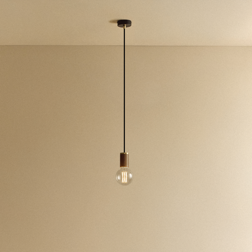 Elva Pendant Light Non-Tinted in Walnut