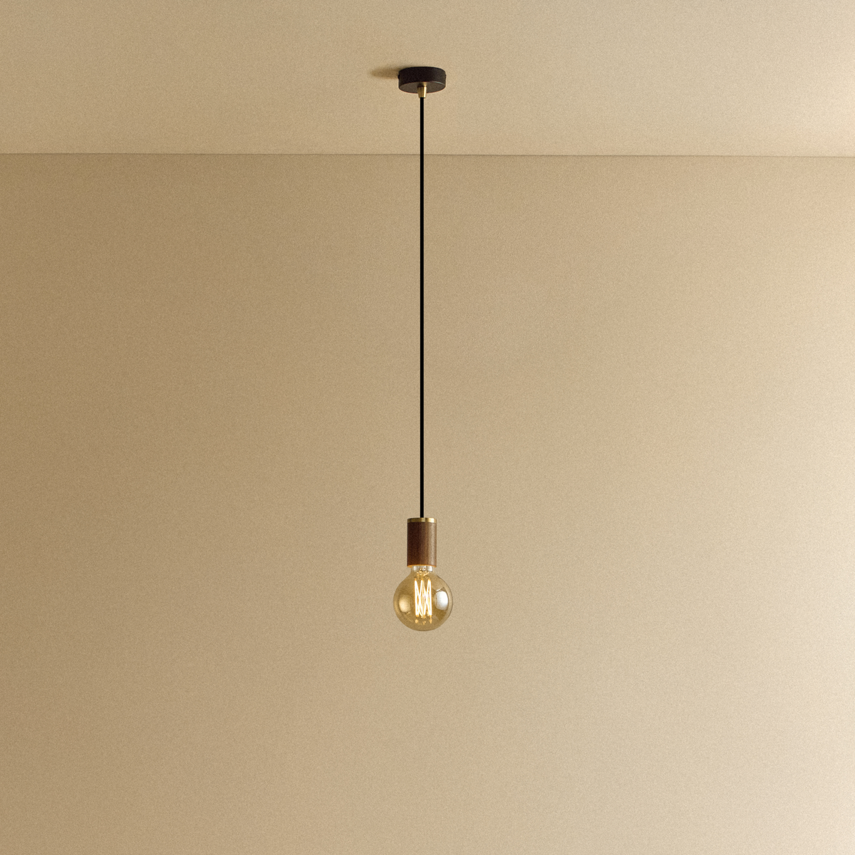 Elva Pendant Light Tinted in Walnut