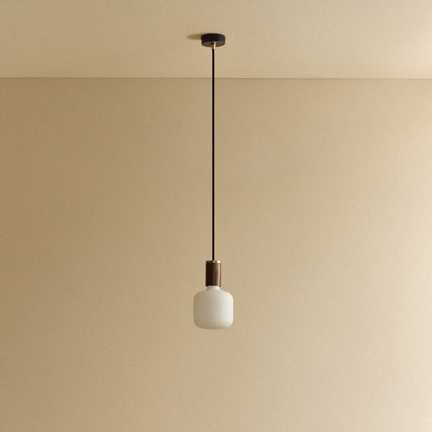 Oblo Pendant Light in Walnut