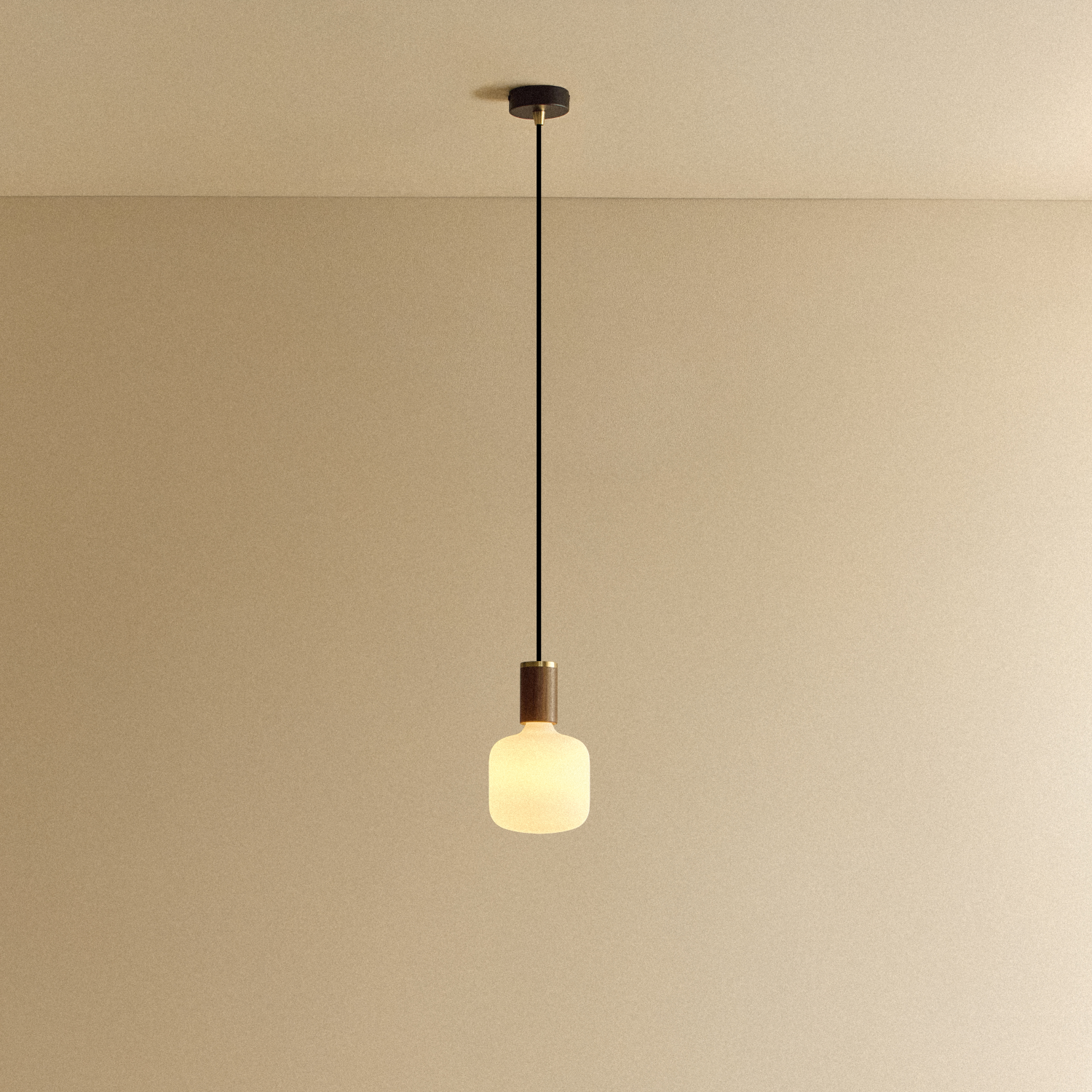 Oblo Pendant Light in Walnut