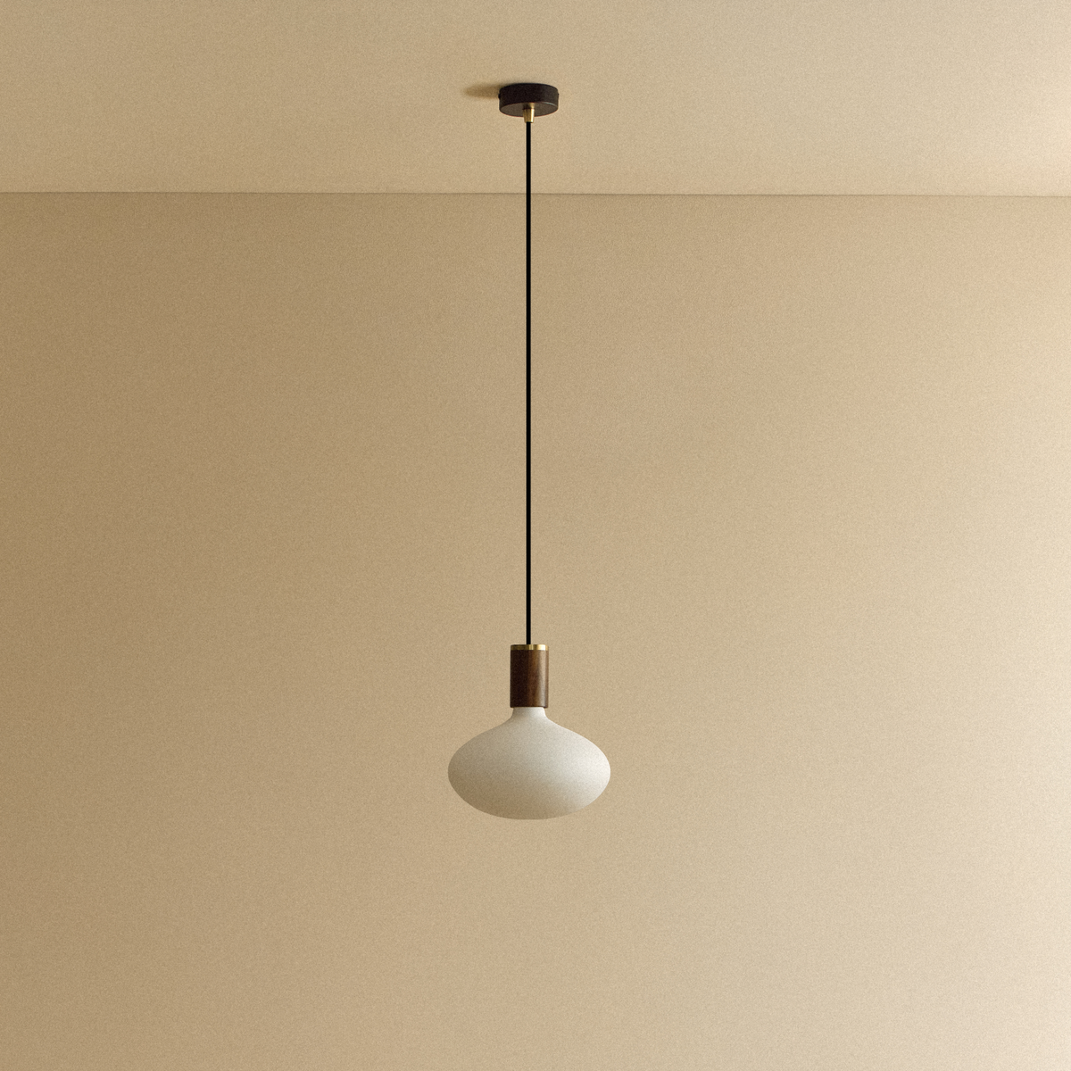 Oval II Pendant Light in Walnut