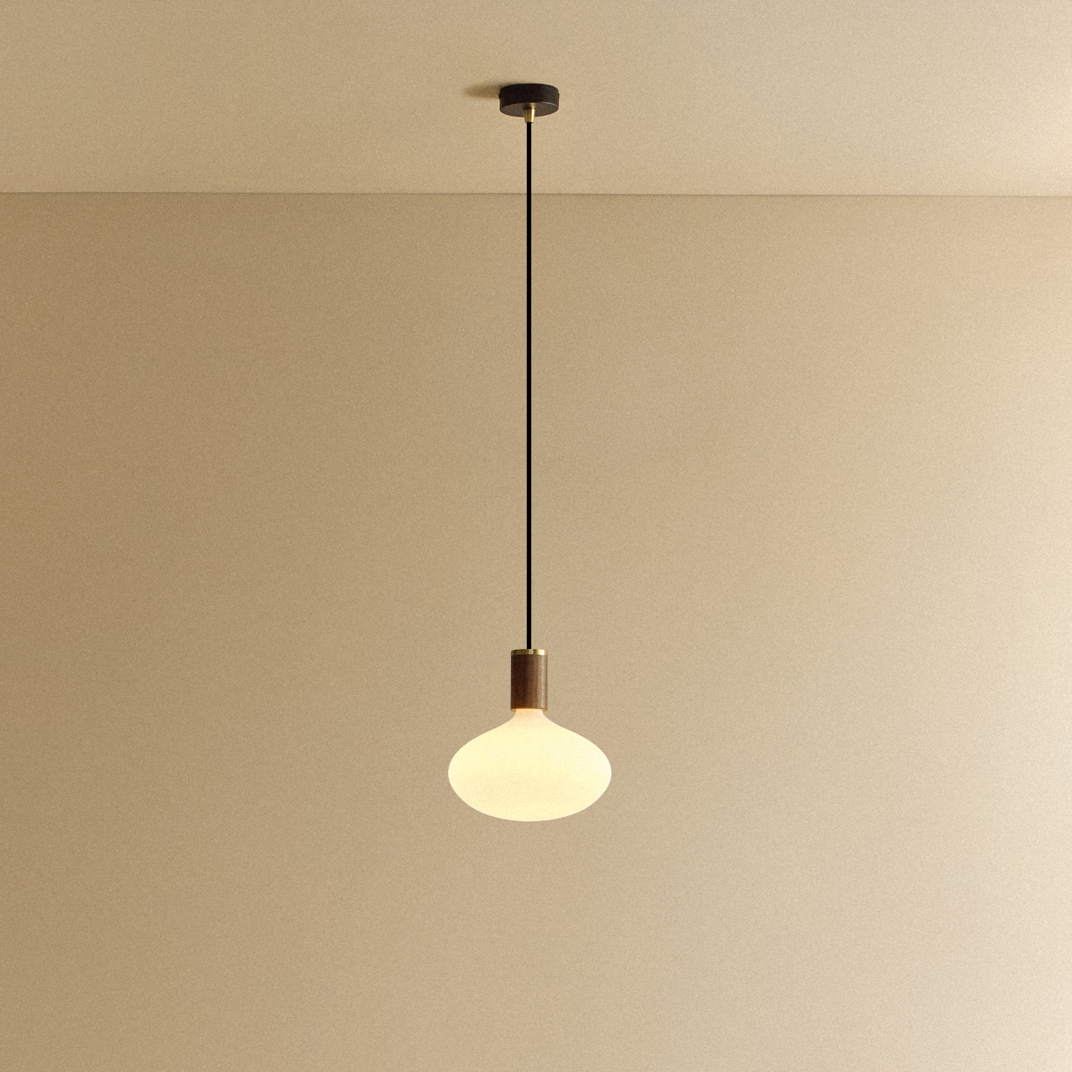 Oval II Pendant Light in Walnut