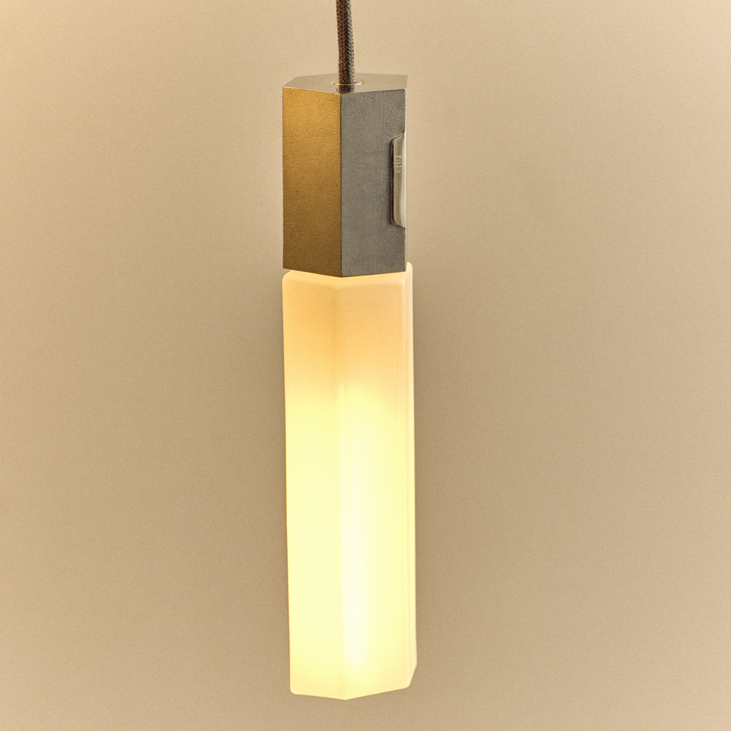 Basalt Triple Pendant in Stainless Steel