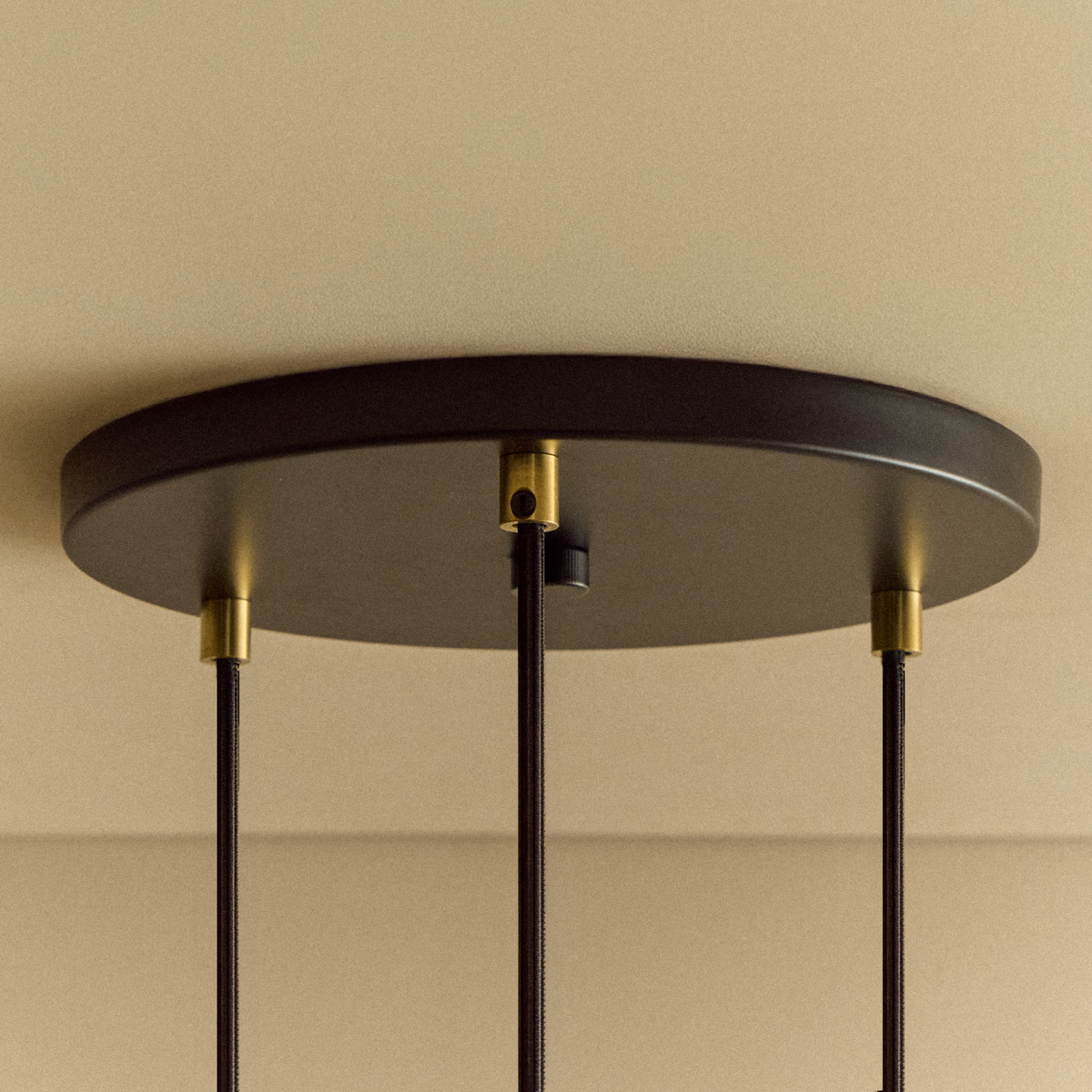 Triple Pendant in Brass + Sphere IV
