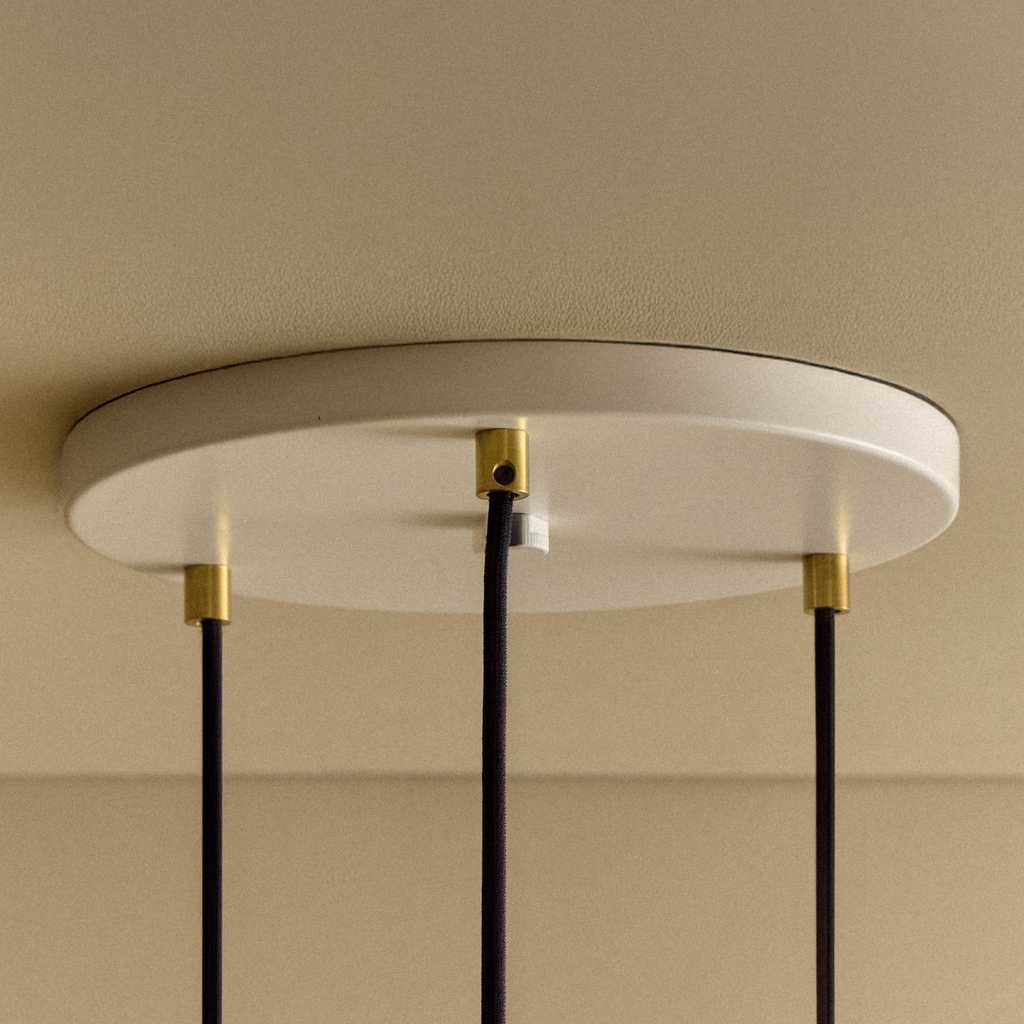 Triple Pendant in Brass + Voronoi II