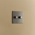 Double Rotary Wall Dimmer in Graphite