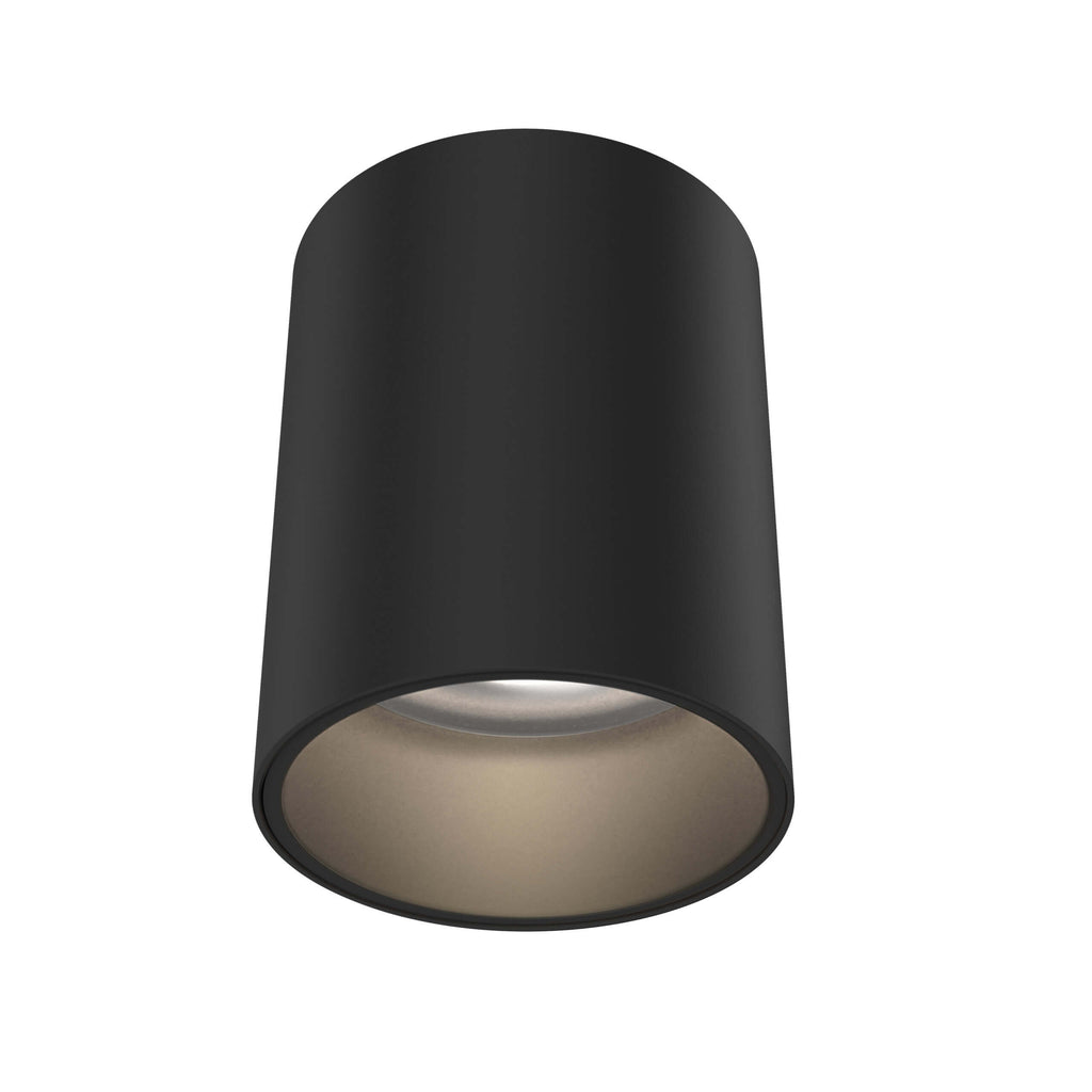 5 Inch Cylinder Flush Mount in Black