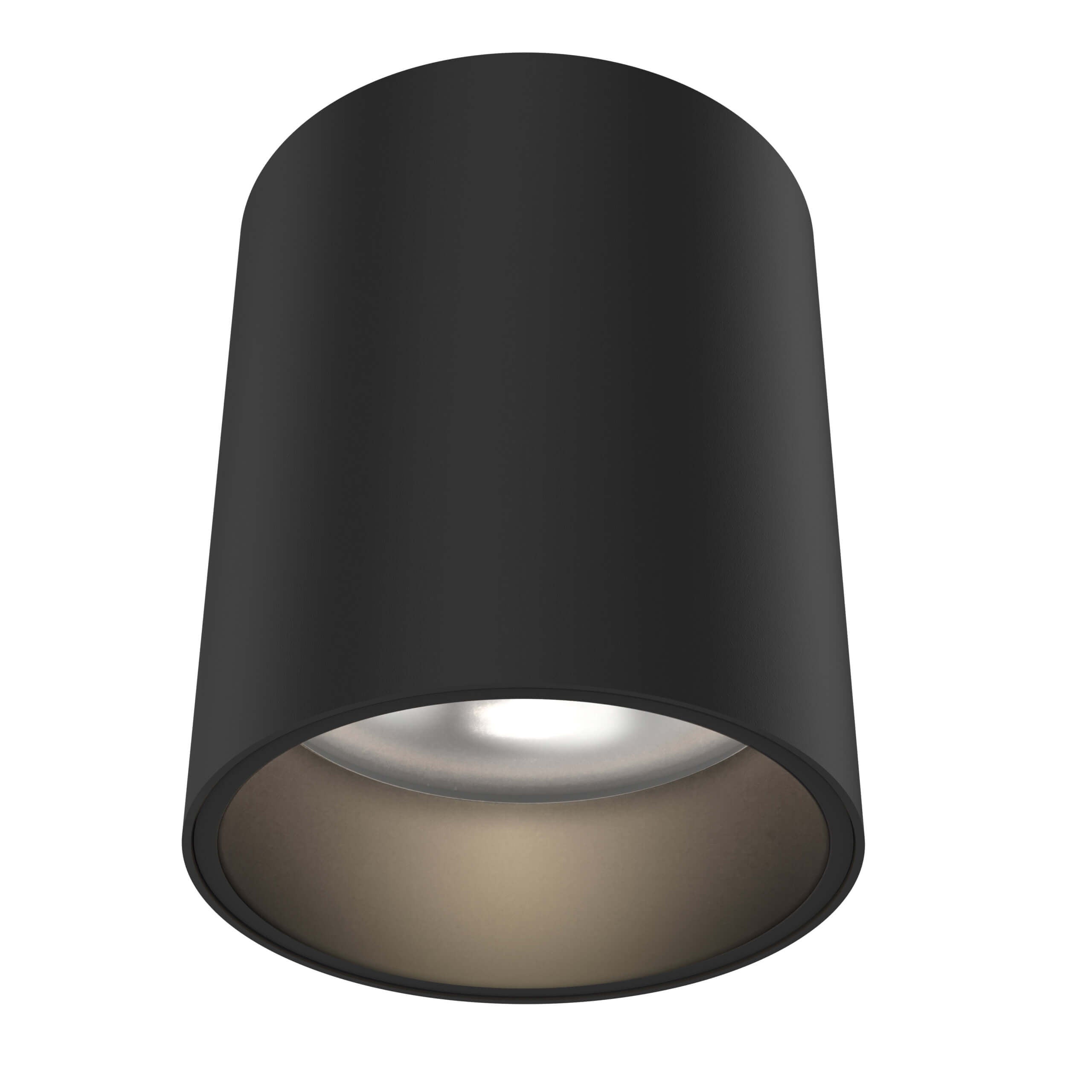 6 Inch Multi-Voltage Cylinder Flush Mount in Black