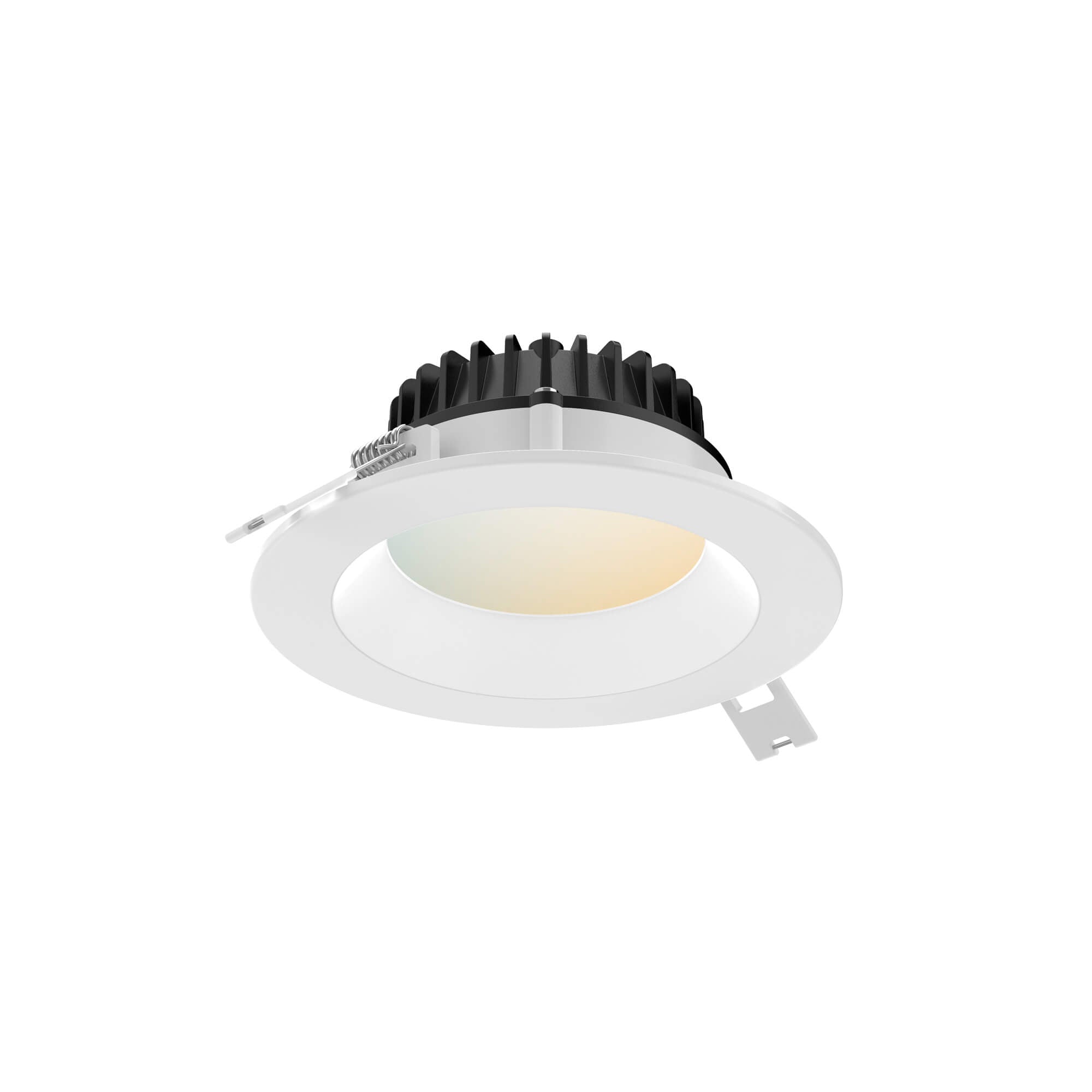 4 inch round smart regressed panel light, front view
