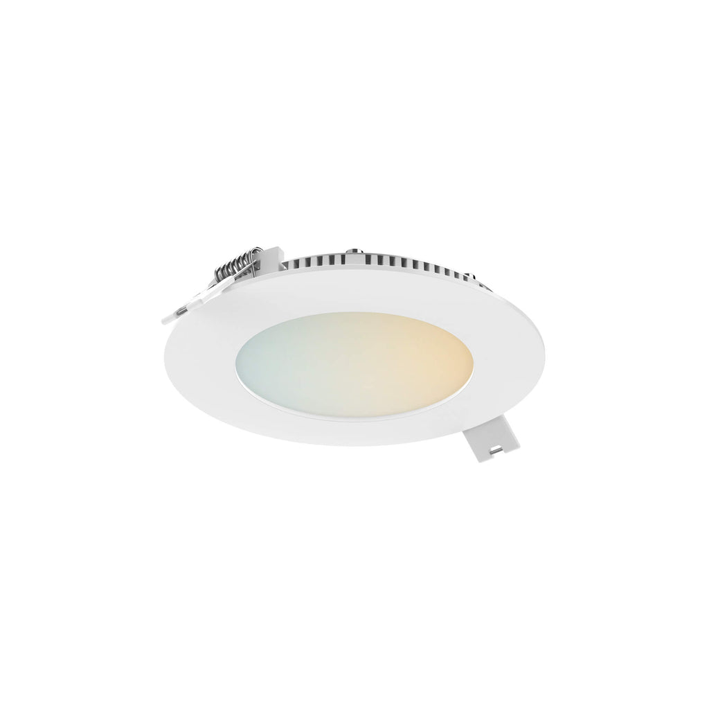 DALS Excel 4 inch round smart RGBCCT recessed panel light, front view