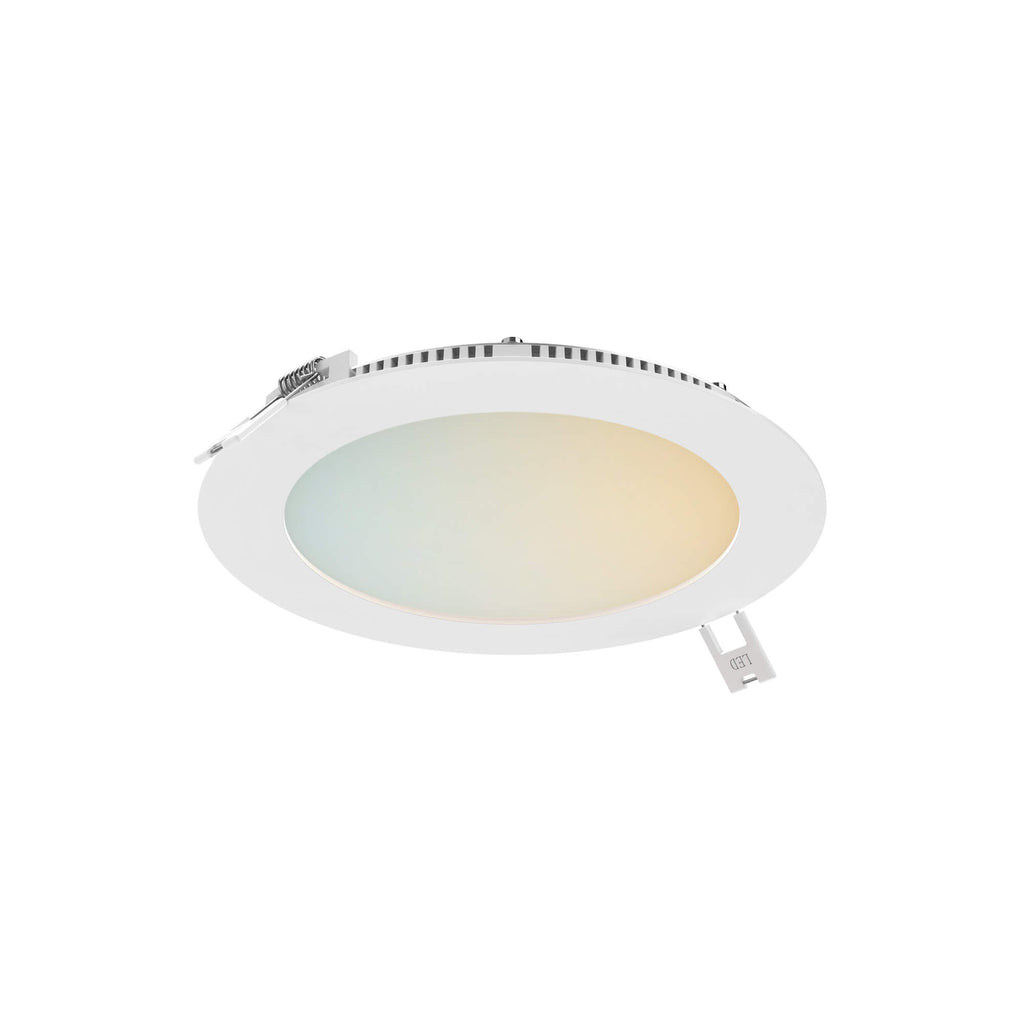 6 inch round smart RGBCCT recessed panel light, front view