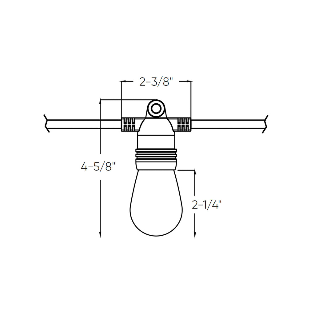 Smart Outdoor String Light line drawing