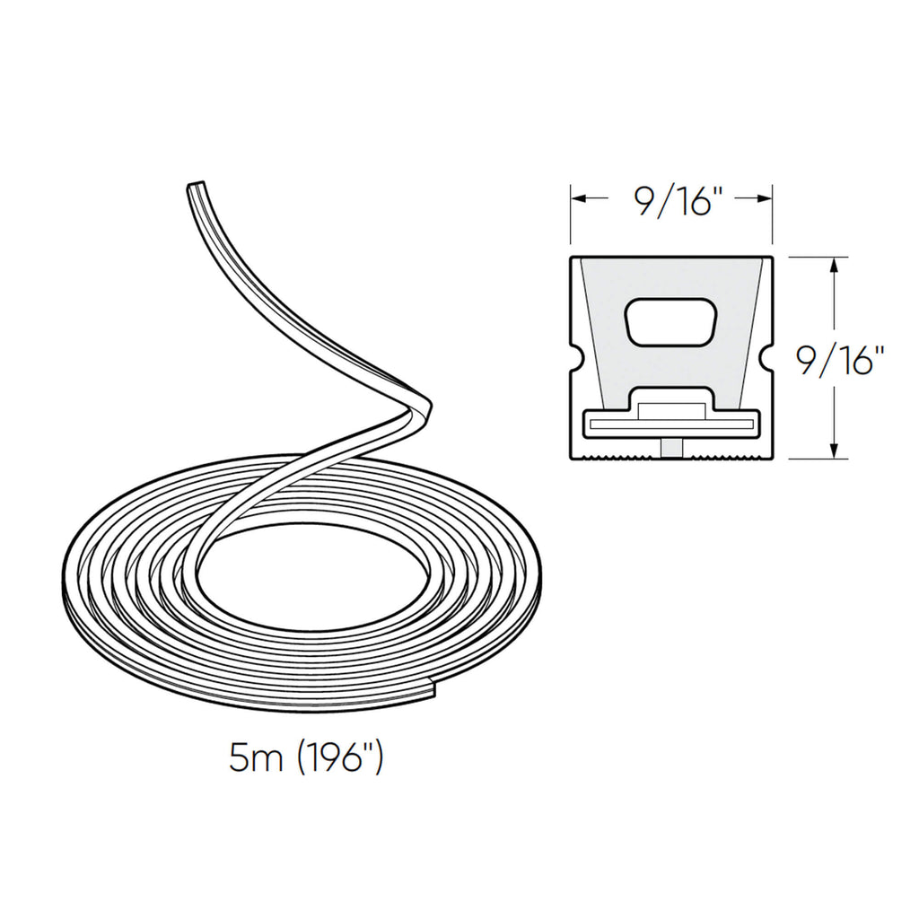 Smart Neon Tape Light dimensions