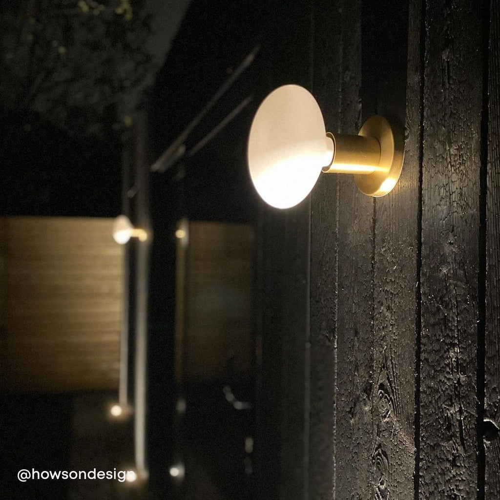 Lochan Wall Light in Graphite + Oval Dim to Warm