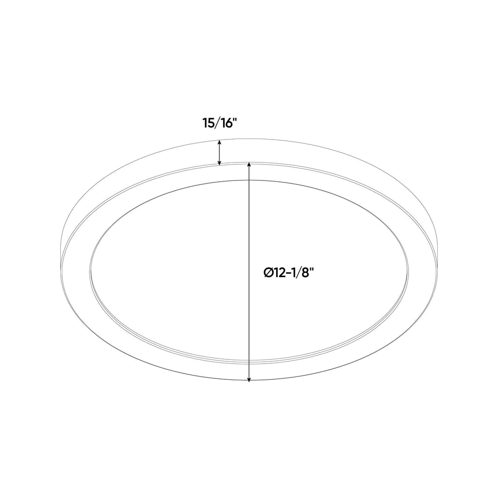 12 inch smart flush mount line drawing