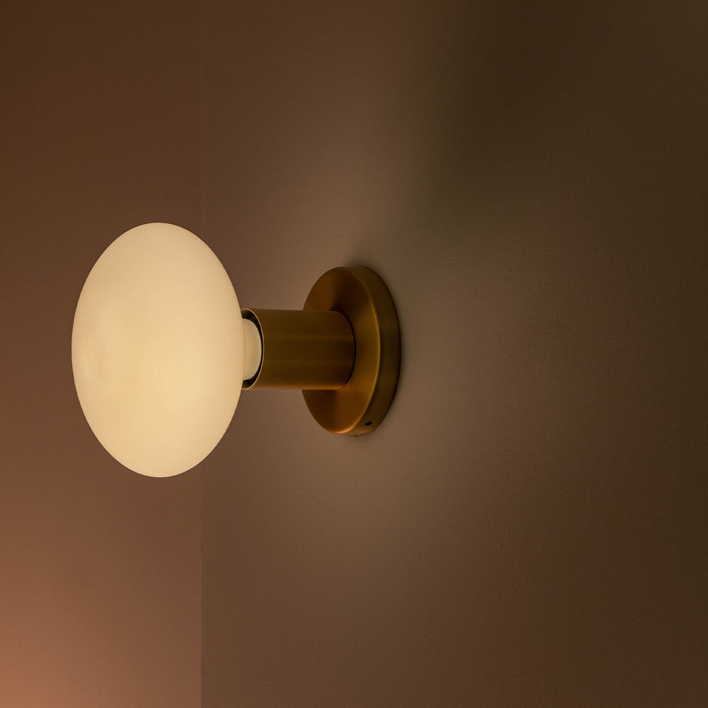 Lochan Wall Light in Graphite + Oval Dim to Warm