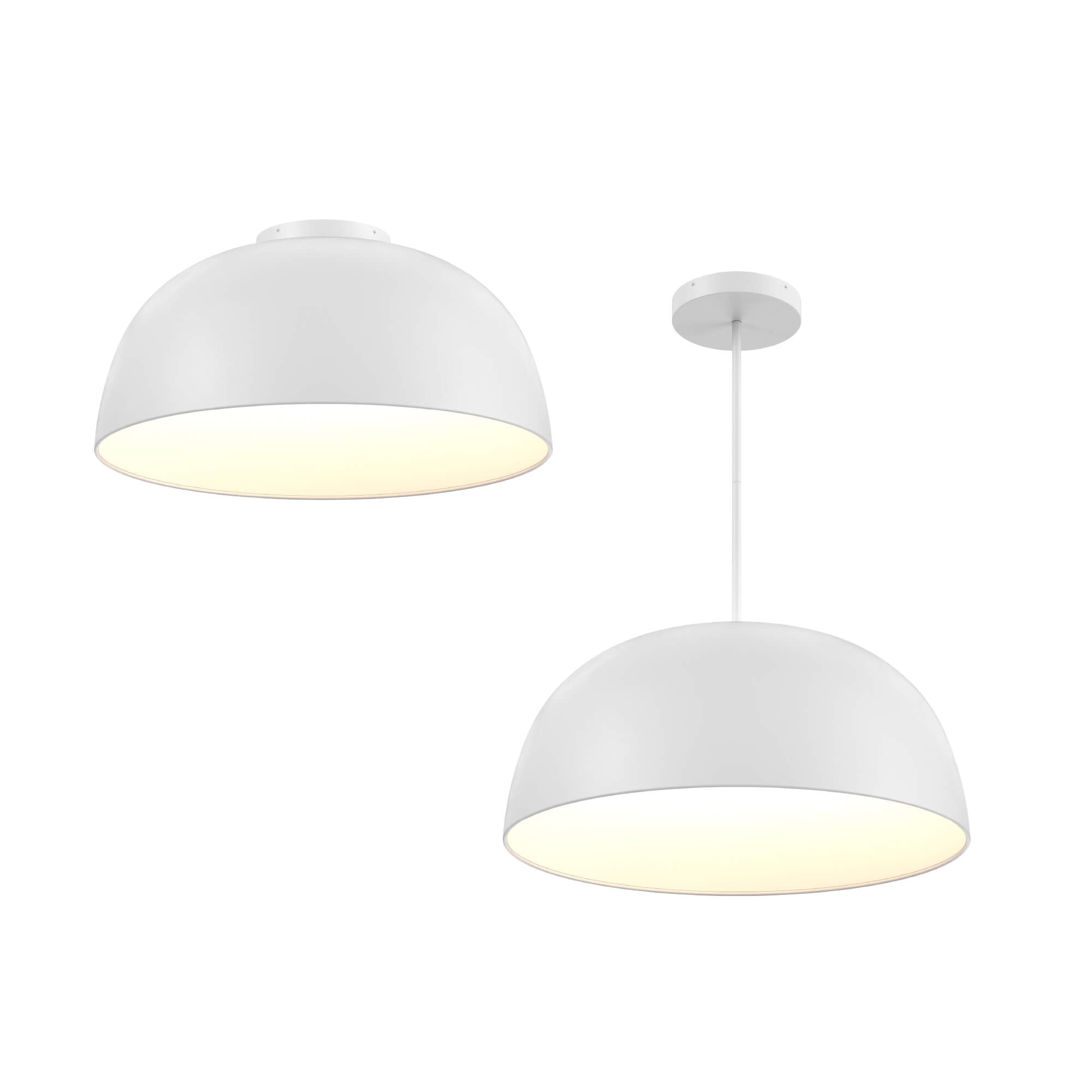 Glarebomb DALS Napa 30 inch 2-in-1 Flush Mount Pendant White