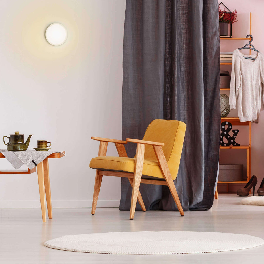 8 inch round smart flush mount lifestyle